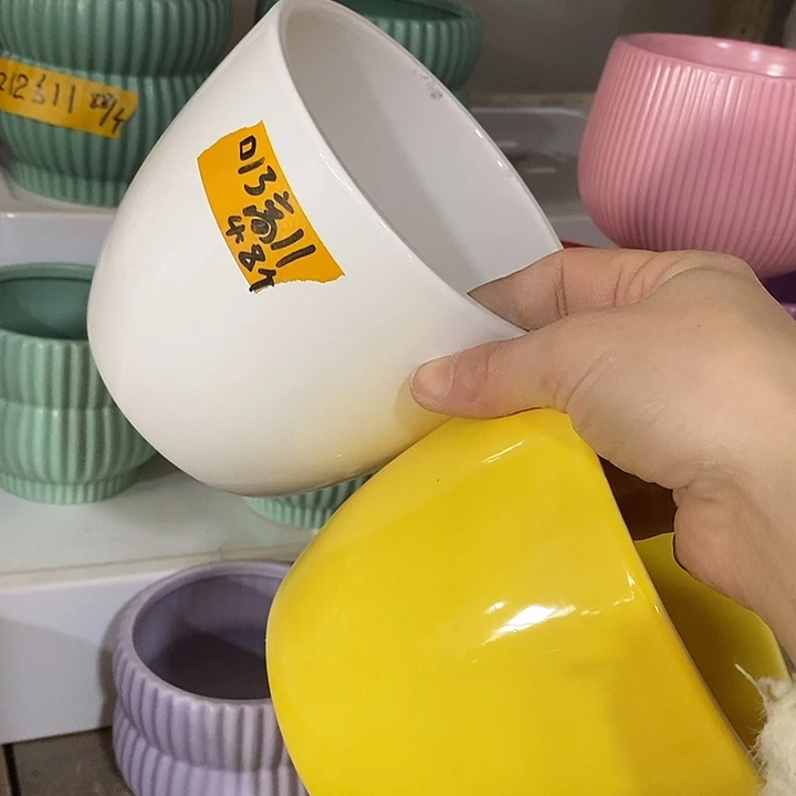 陶盆有孔 瑕疵针孔漏釉介意勿拍外口 13外高11