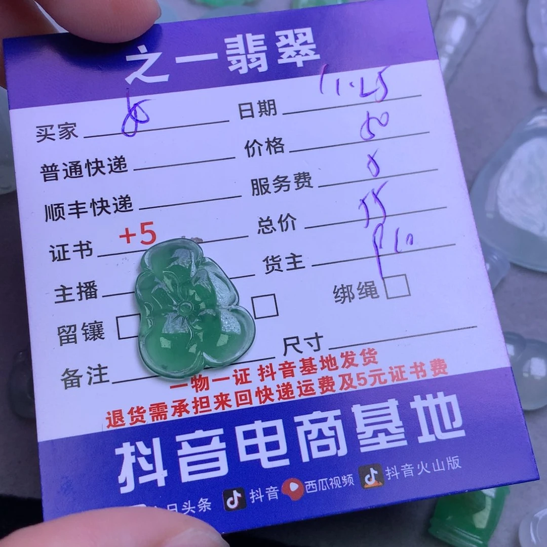 颈饰未镶嵌翡翠女****O