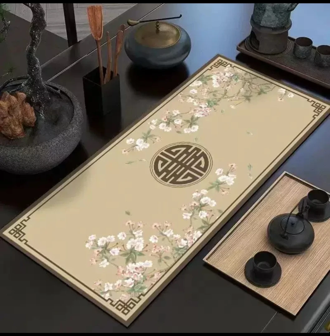 摩尔丝新中式橡胶桌垫厨房垫吸水吸油好打理浴室入户门垫家用垫子