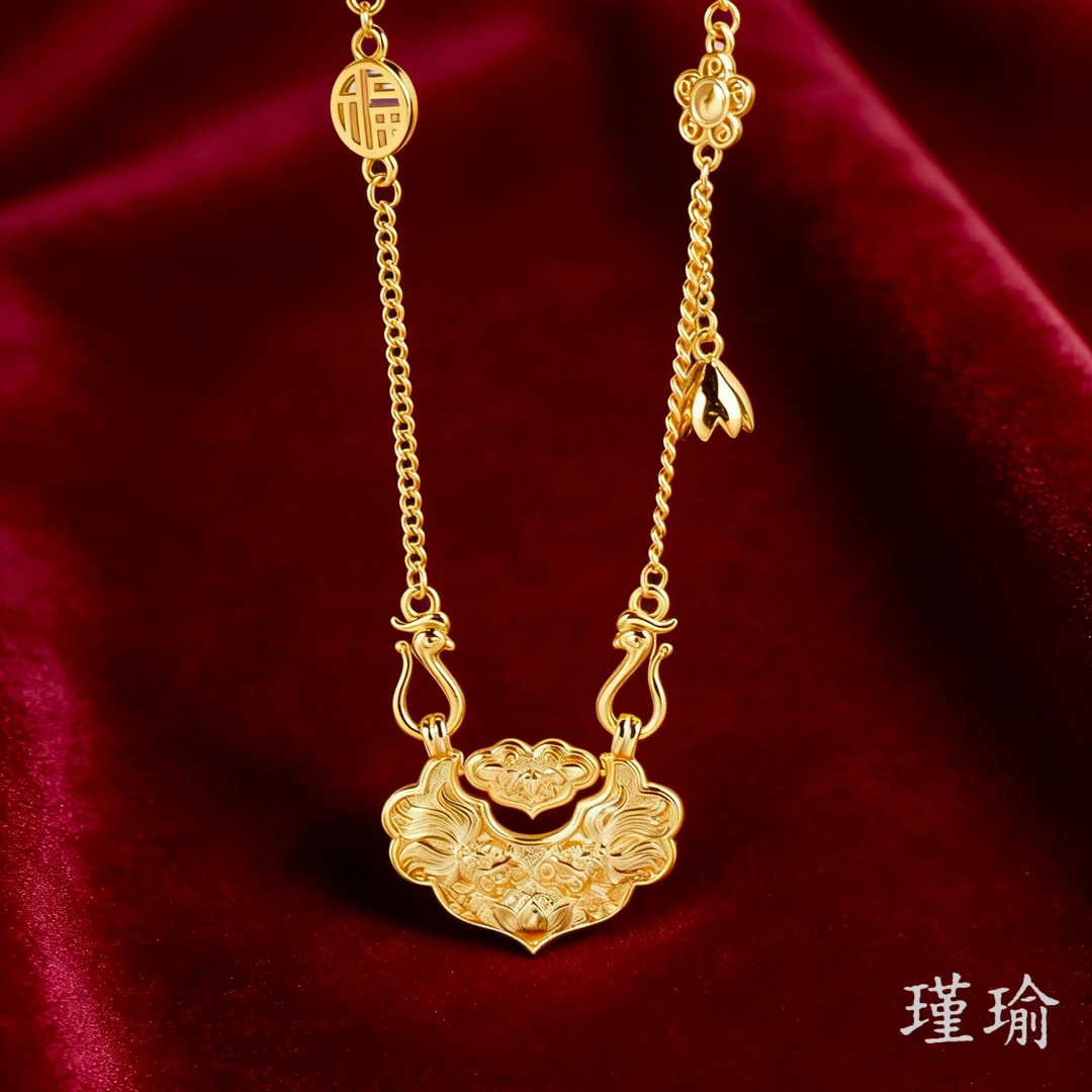 项链 K0441黄色锦鲤锁项链多样性发货47372