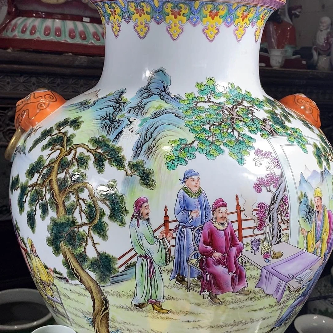 摆件手工手绘陶瓷摆件工艺品