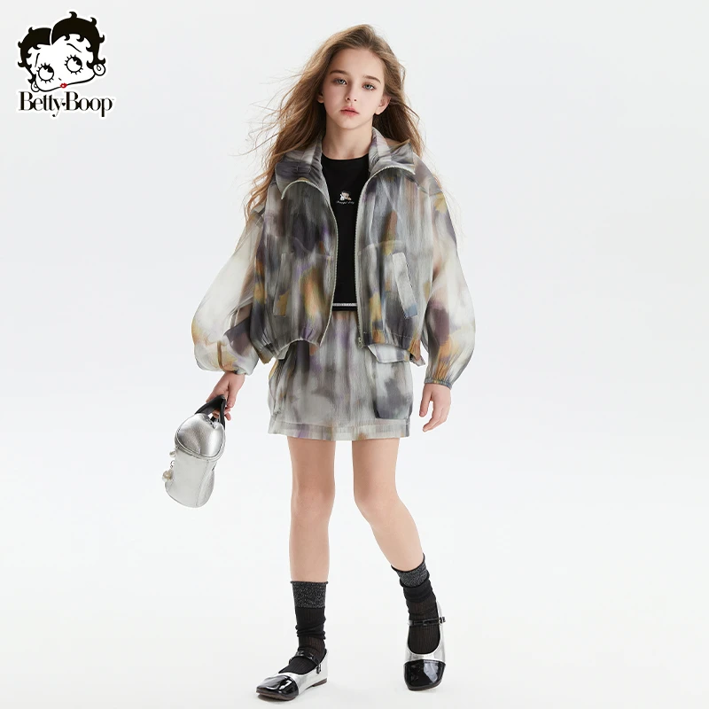 贝蒂童装女童夏季防晒外套裤子套装2025年中大童儿童两件套25247