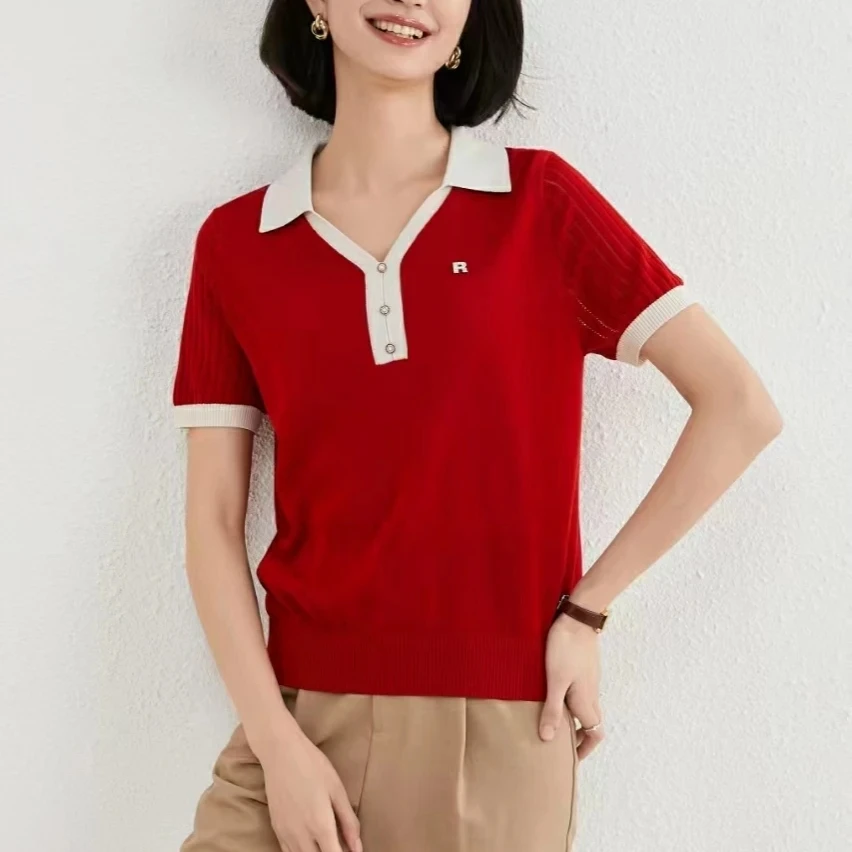 95105夏季女装针织衫通勤短袖