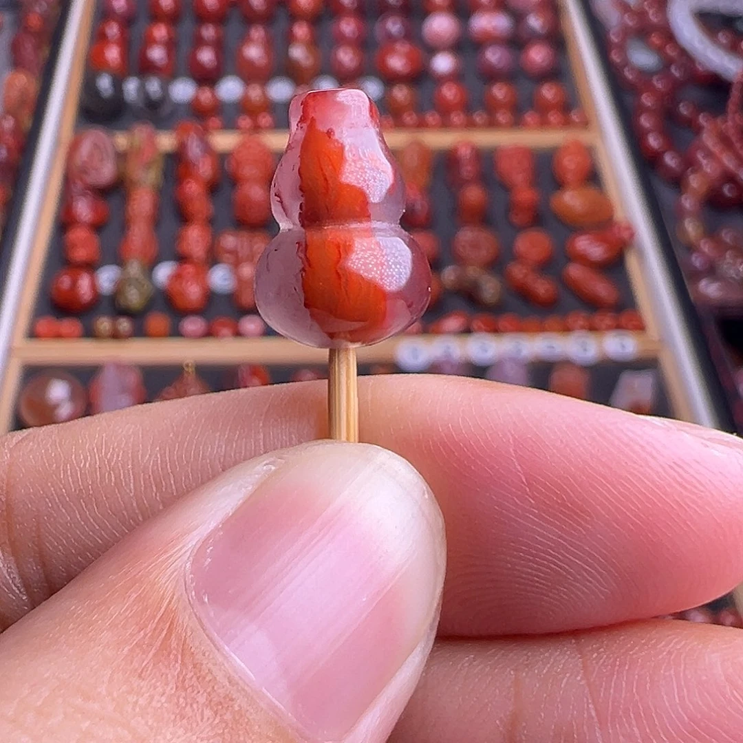 未镶嵌南红玛瑙珠宝奇石葫芦10mm