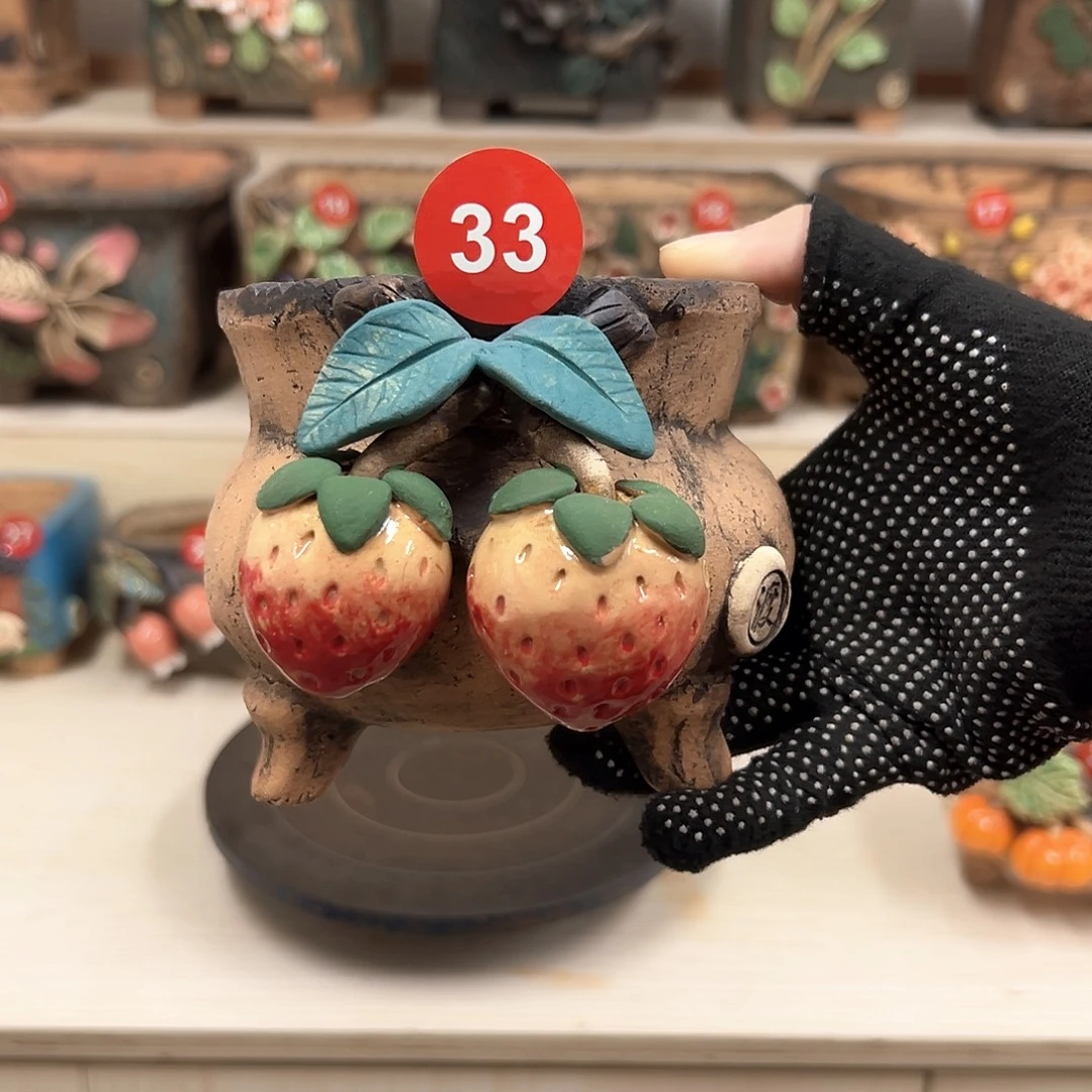 紫砂花盆33号内口9外高10