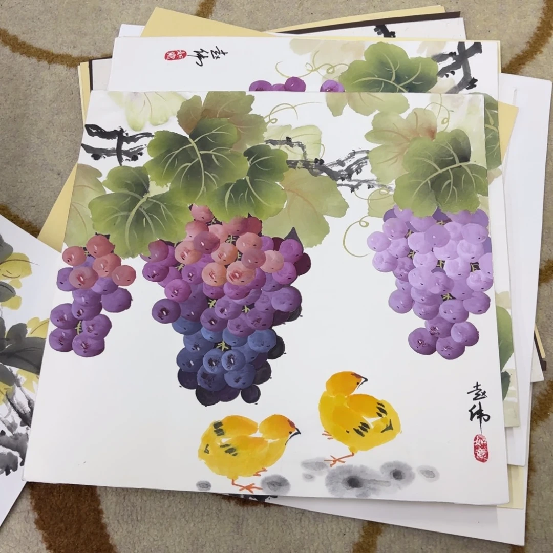 国画33-33卡纸作品童