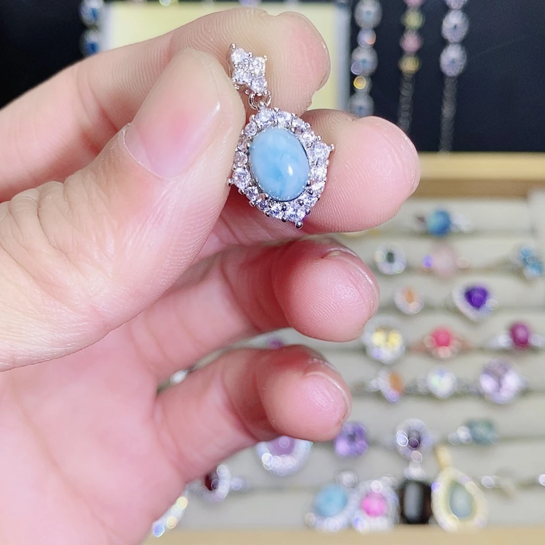 未镶嵌针钠钙石（海纹石）吊坠(不含链)