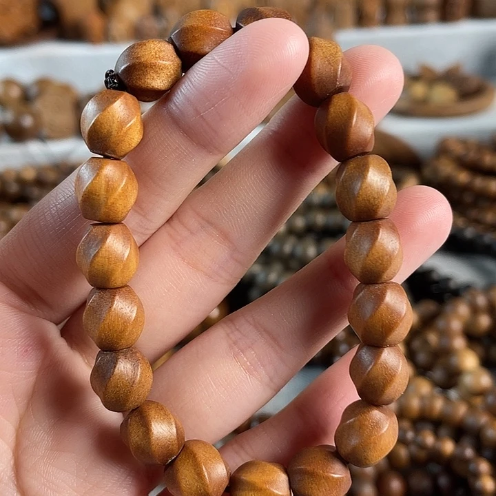 木老山檀扭扭珠单圈