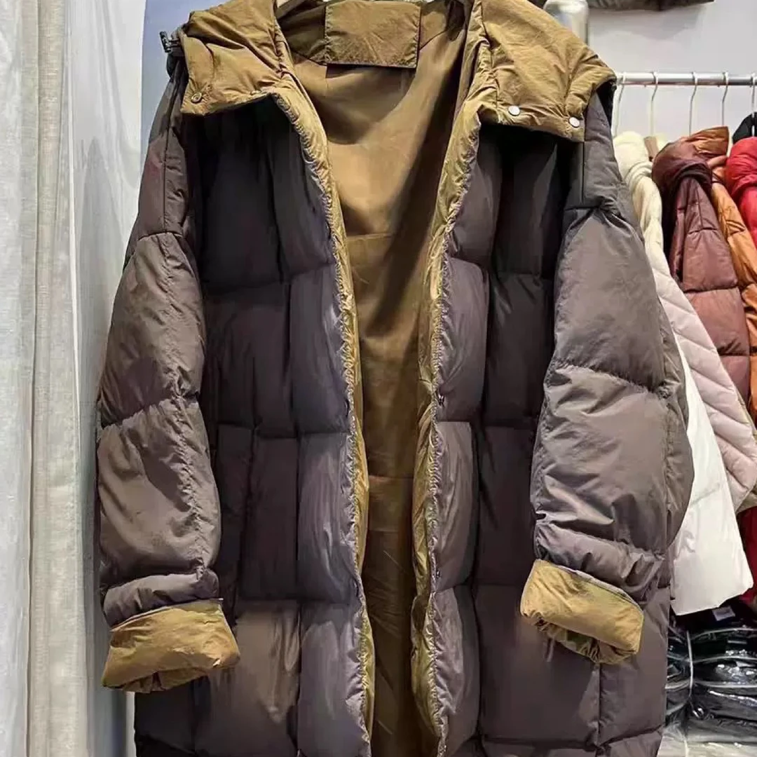 休闲设计师宽松型长款连帽薄款秋冬女长袖潮流