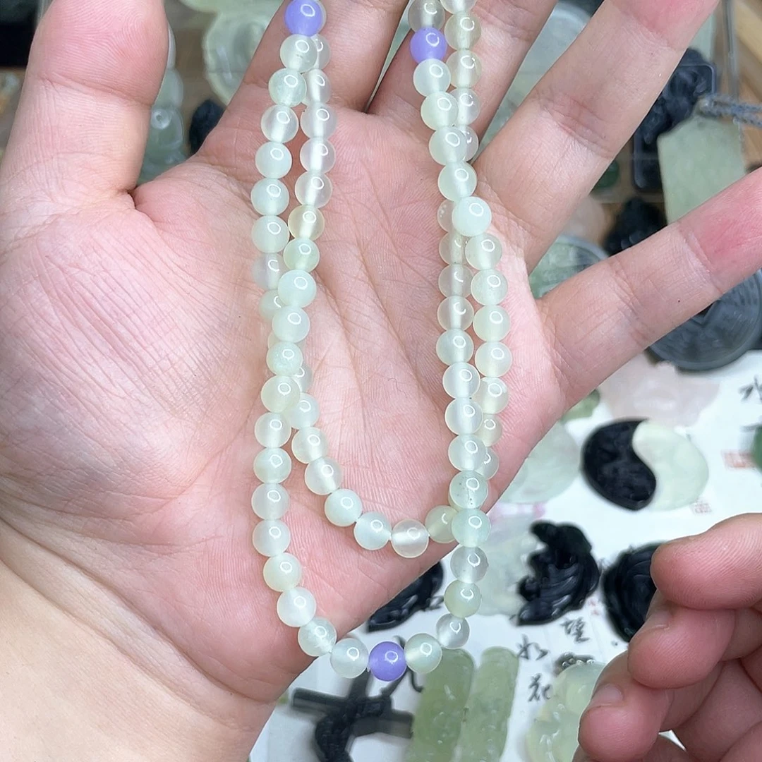 未镶嵌岫玉颈饰串