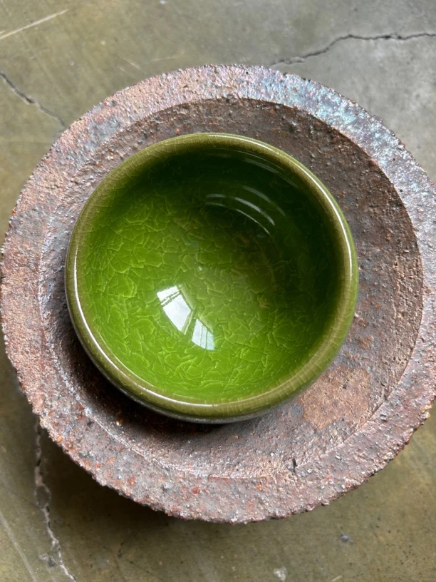 高端茶器绿冰花严