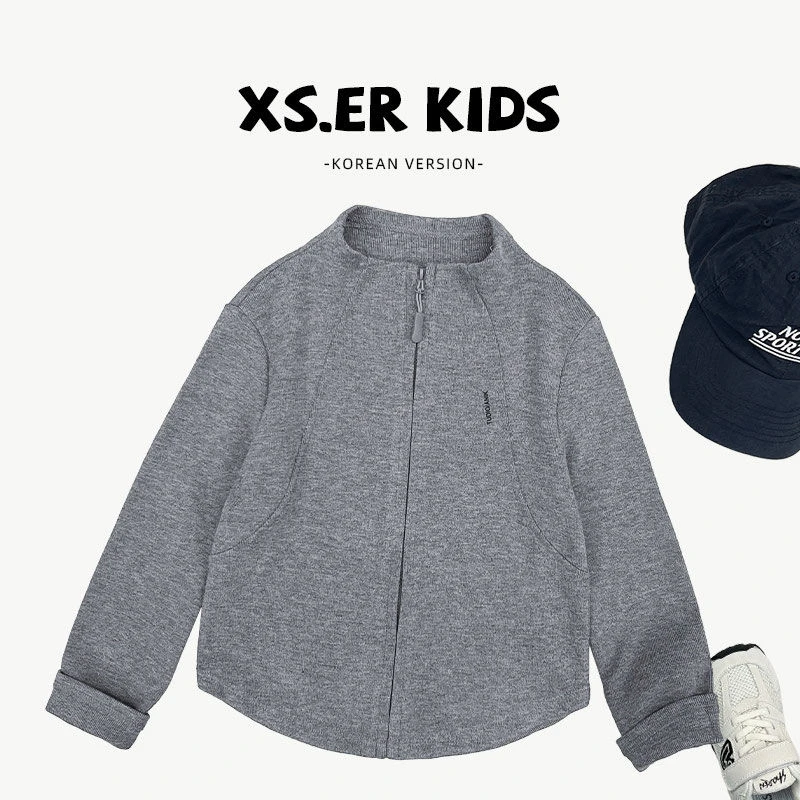 【高智运动风】儿童外套秋季男女宝宝韩版爆款简约拉链运动风外套