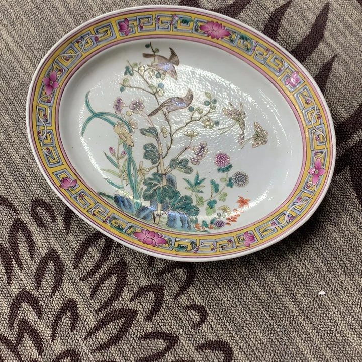 《***》陶瓷花鸟大盘子全品