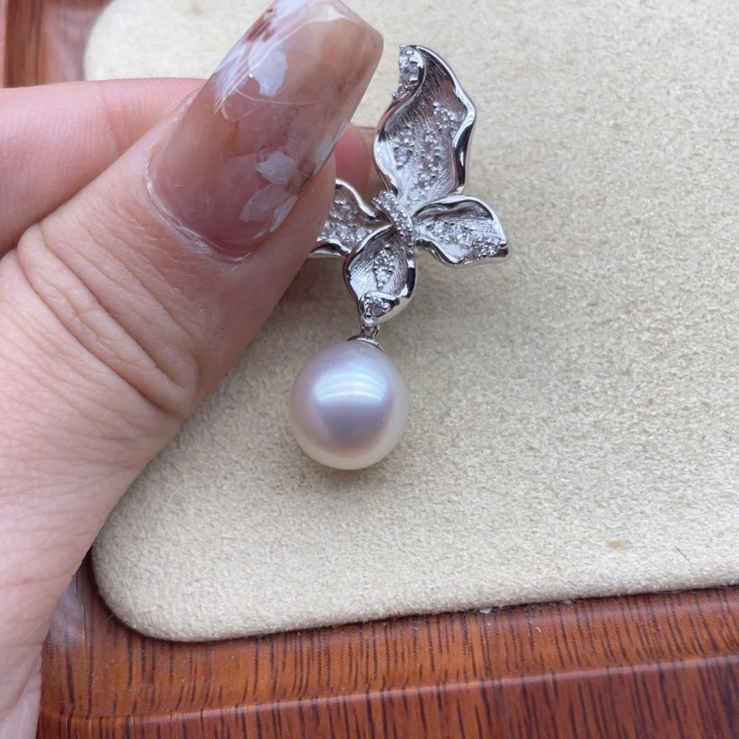 海水珍珠银S925镶嵌颈饰X77