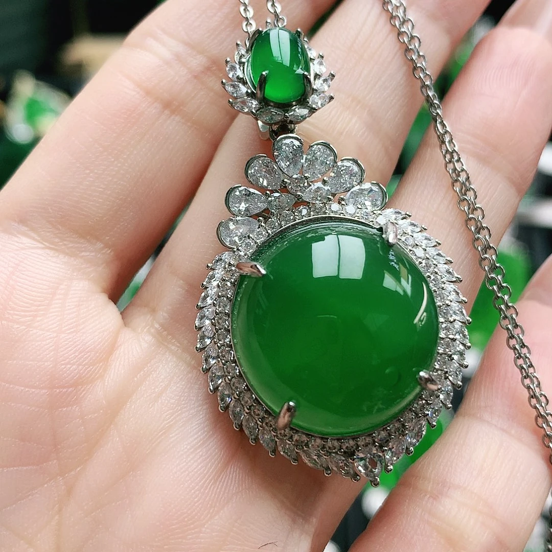 玛瑙/玉髓合金吊坠