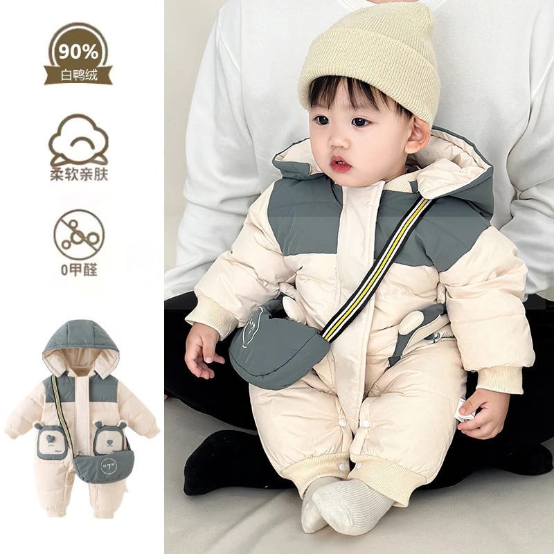 BANANA服饰婴儿冬装衣服宝宝冬季羽绒服连体衣新生儿加厚外出抱衣