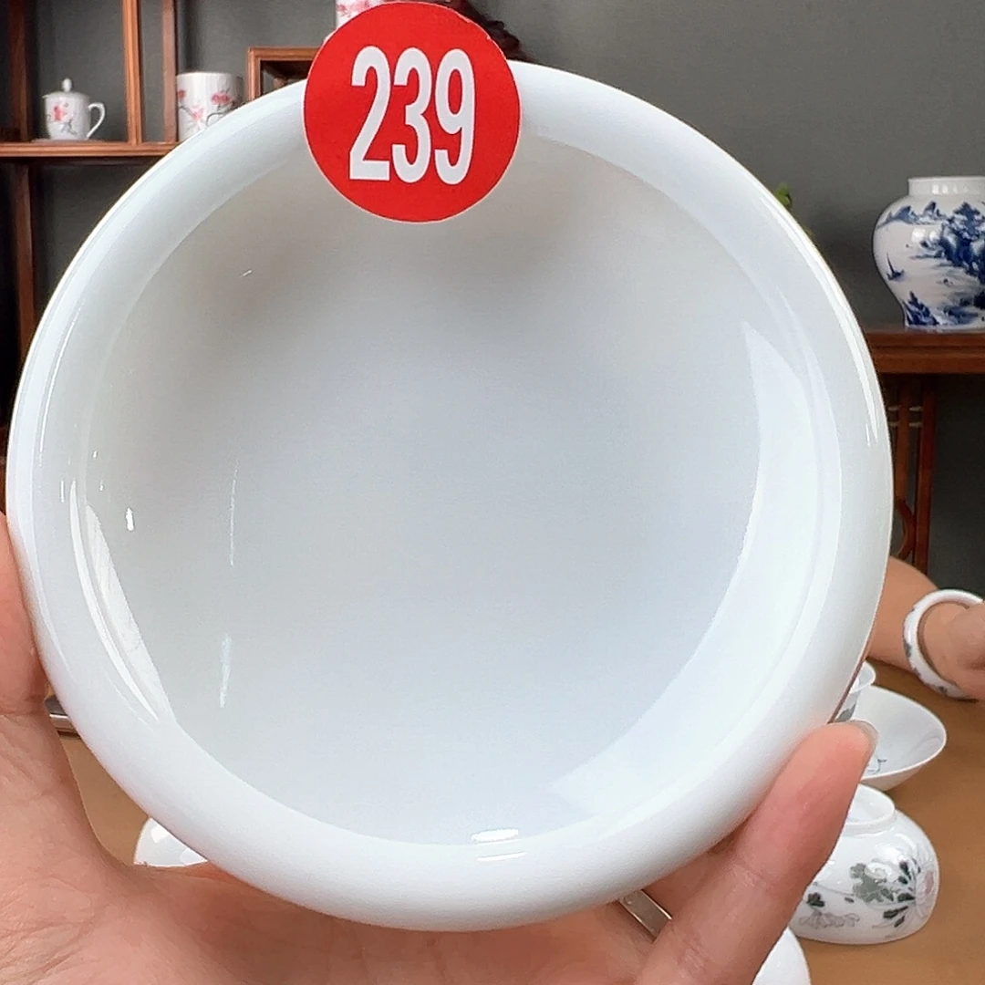 青***山柴窑 素胎小笔洗，微瑕