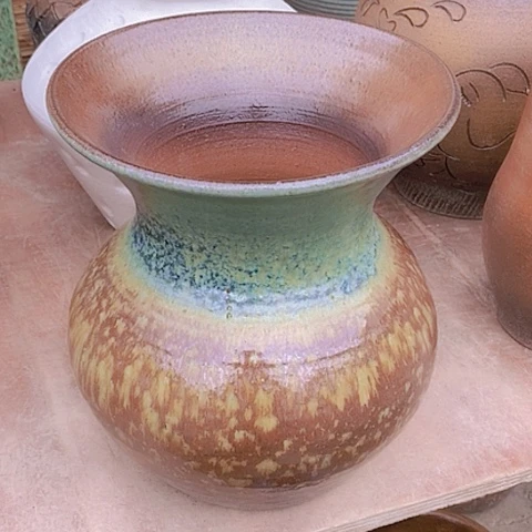 紫砂花盆口24高度26.5全手工