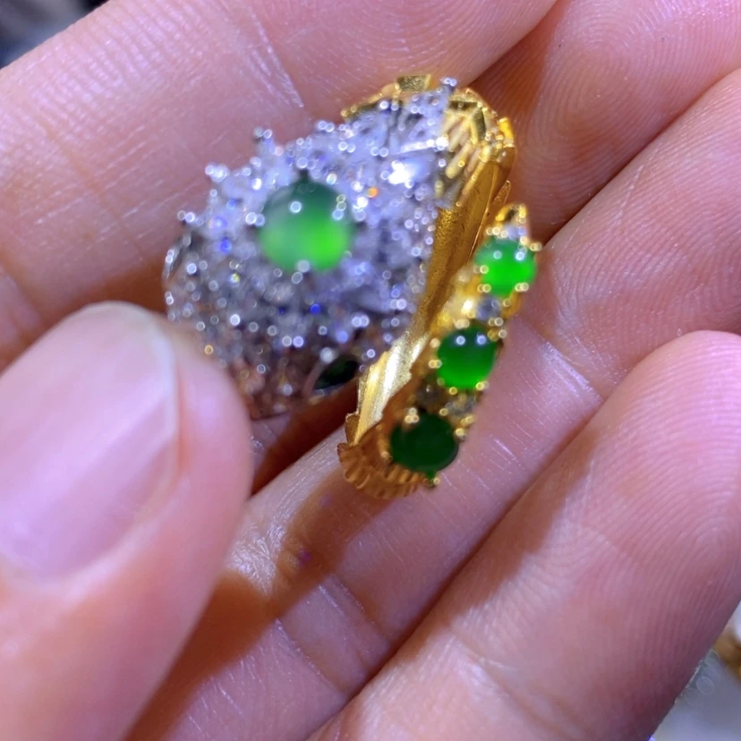 【闪购商品】翡翠挂件银S925镶嵌天然翡翠