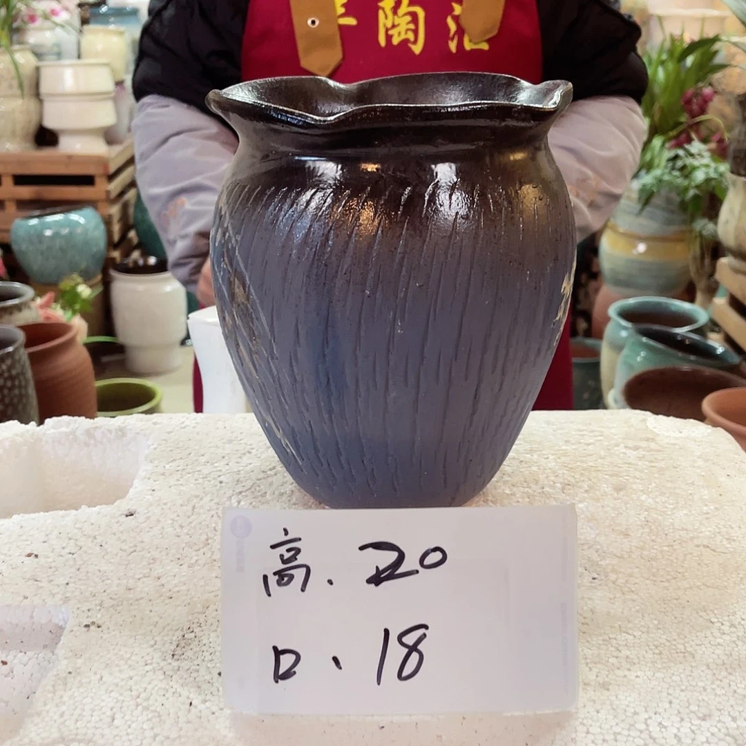 紫砂花盆高度20口径18
