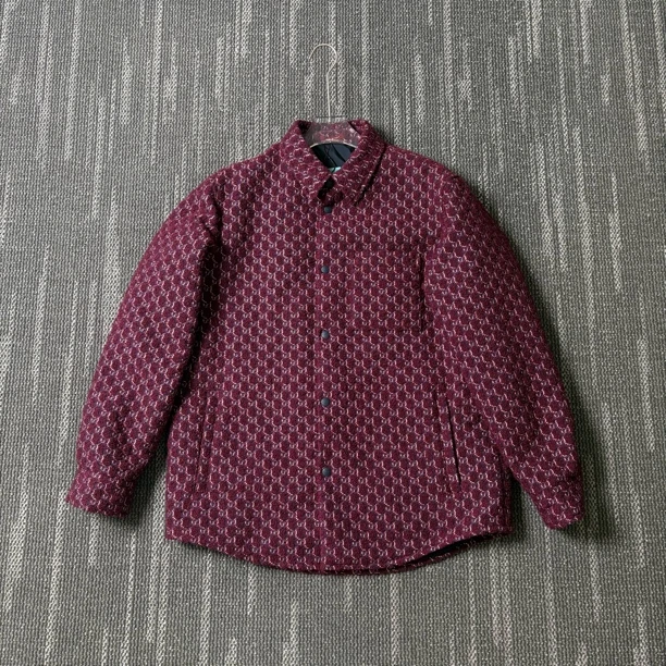 99新 GUCCI/古驰 FW24 Logo徽标满印翻领长袖衬衫/50码/5410