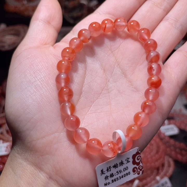 南红玛瑙未镶嵌配饰7咪➕单圈805