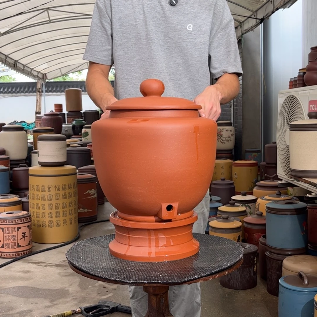 紫砂茶叶罐孤品水缸