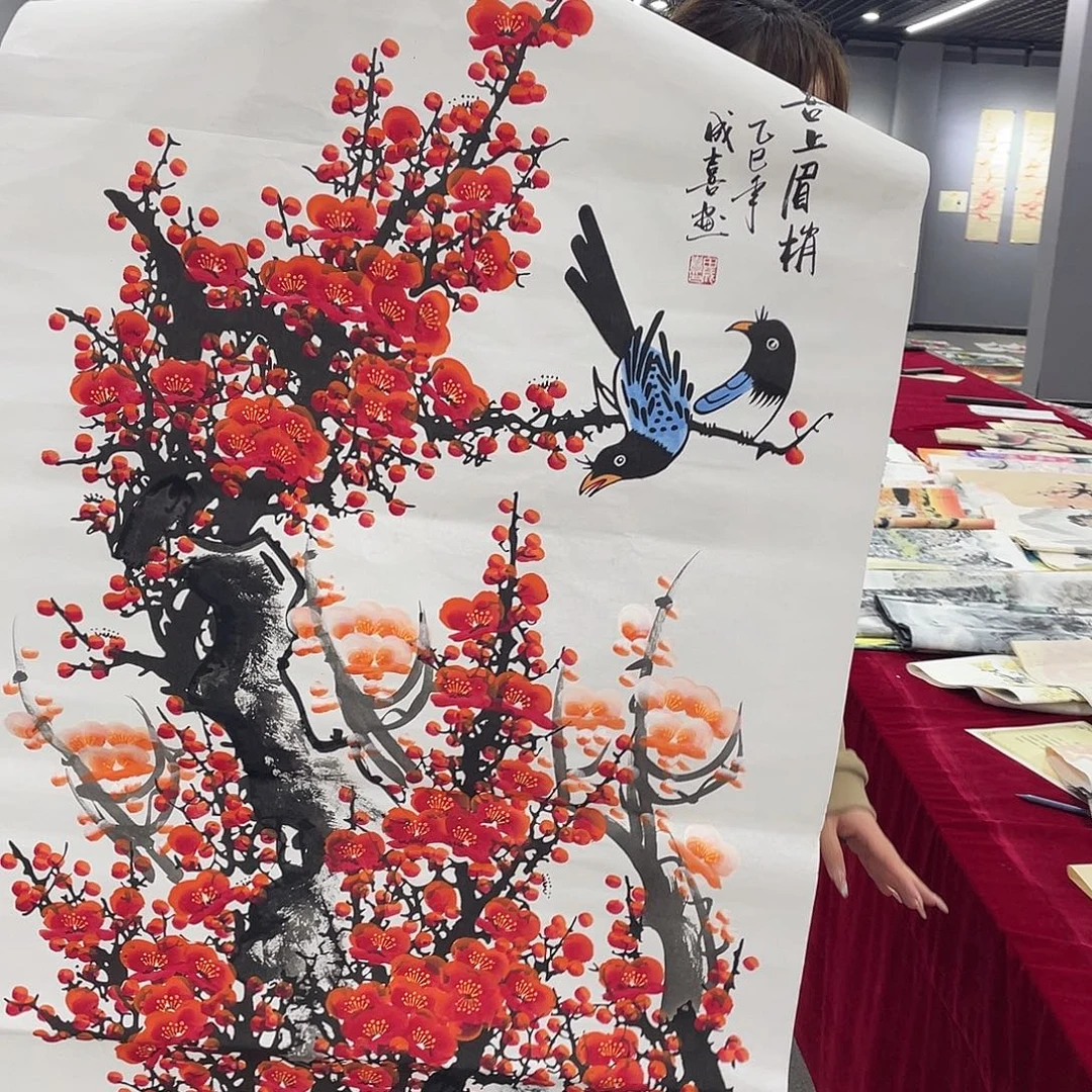 真人名画手工手绘