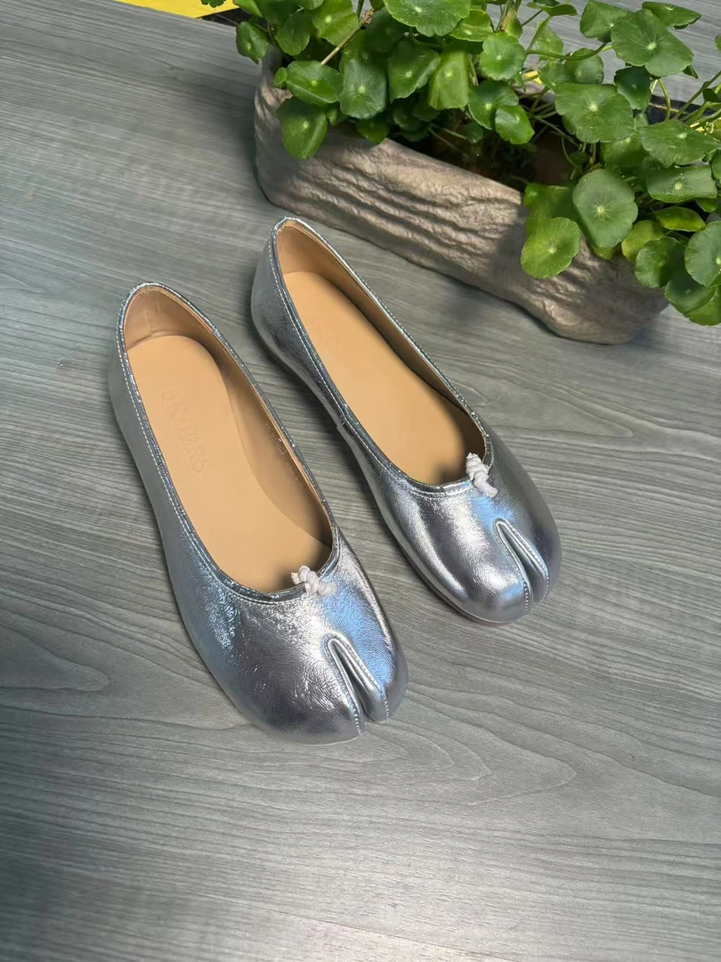 法式真皮分趾浅口舒适小单鞋933702