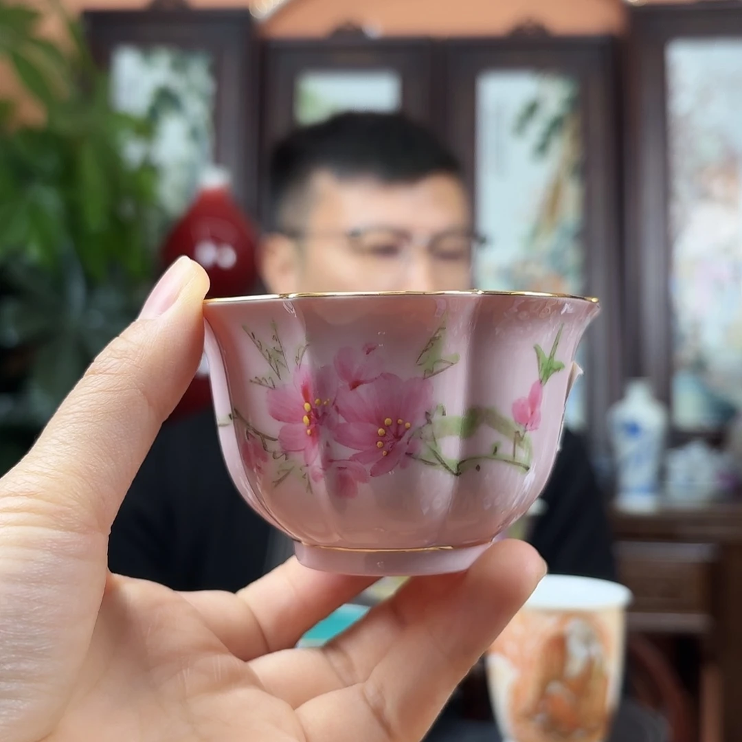 摆件陶景德镇陶瓷手工杯子