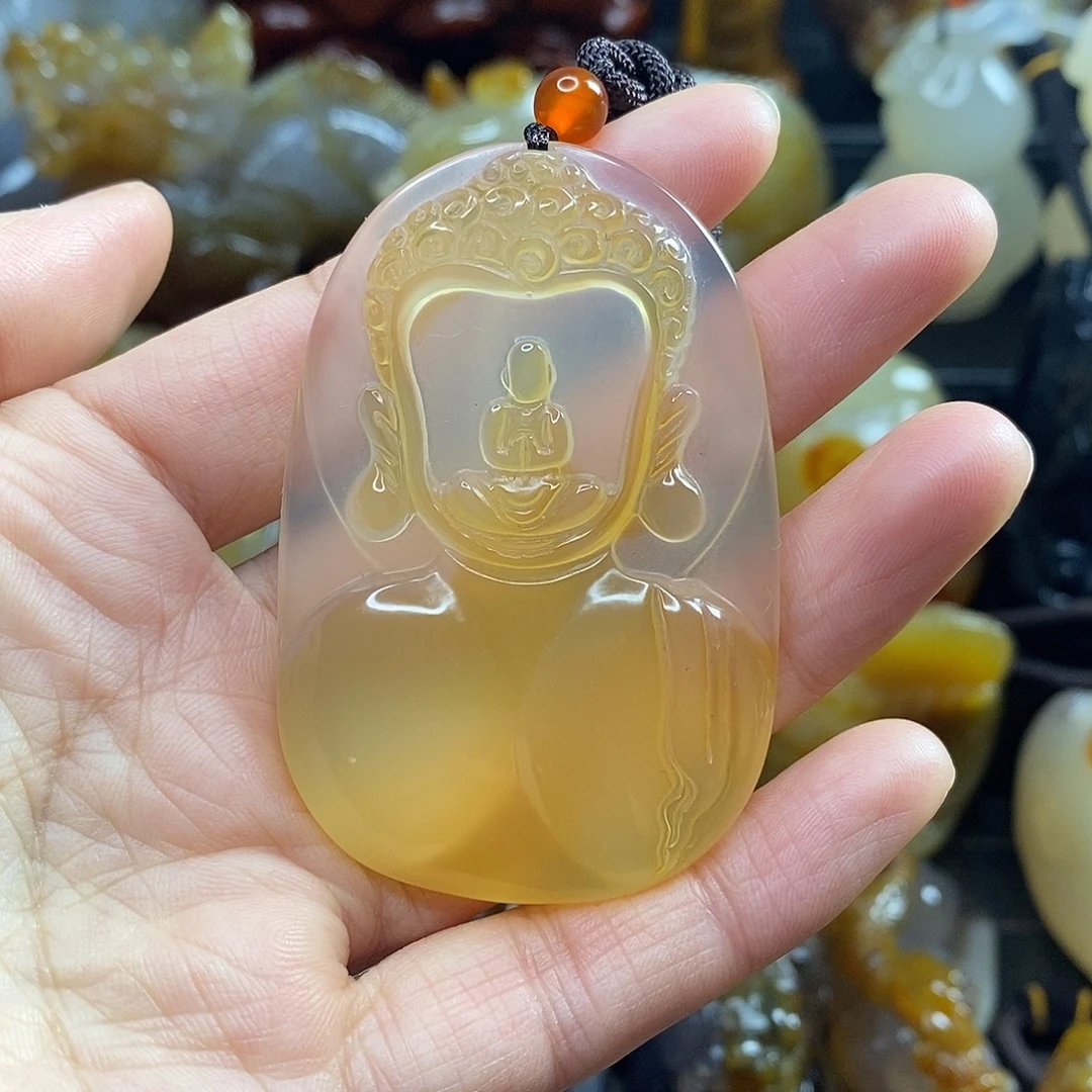 玛瑙/玉髓未镶嵌吊坠