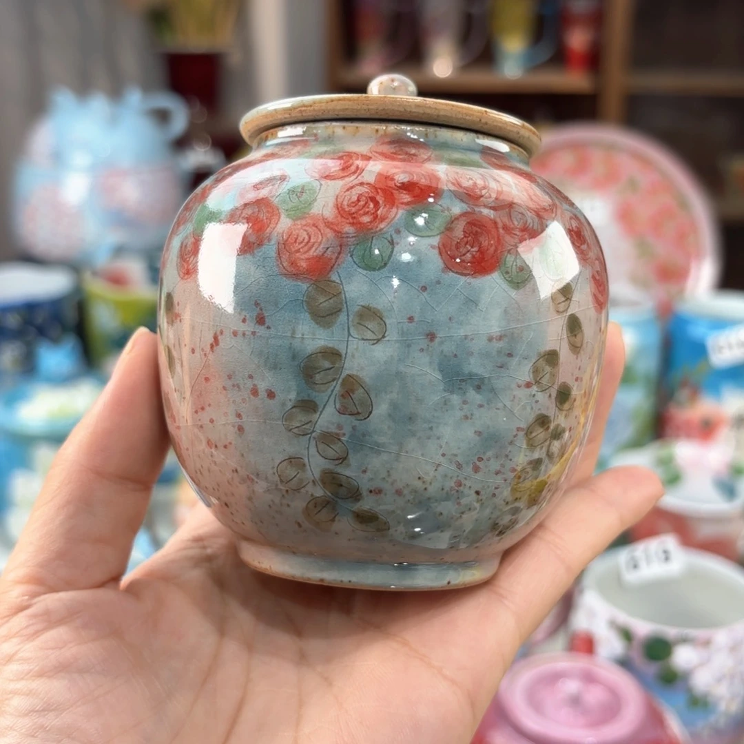 景德镇手绘高温釉下彩陶瓷茶具