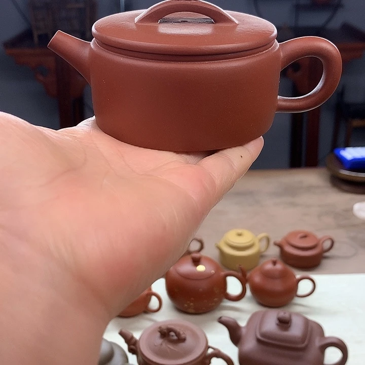 紫砂茶壶汉瓦140容量小红泥
