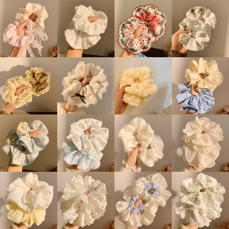 法式复古大肠发圈皮筋女高级感缎面韩系新款发绳森系绳发饰大号饰