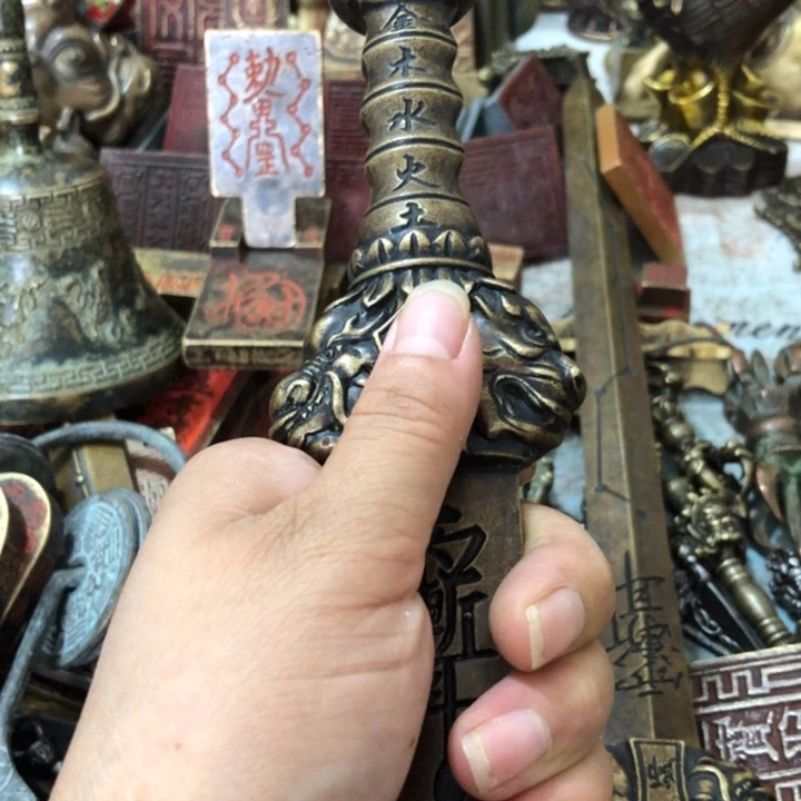 平***福黄铜英聚工艺品摆件