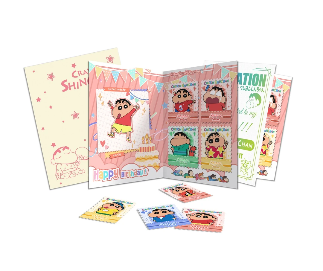 【蜡笔小新】喵谷文创-涂鸦王国邀请函邮票同人二创盲盒（代拆）