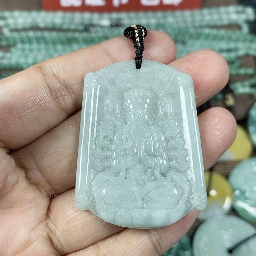 【闪购商品】翡翠颈饰未镶嵌玉吊坠翡翠玉千手观音
