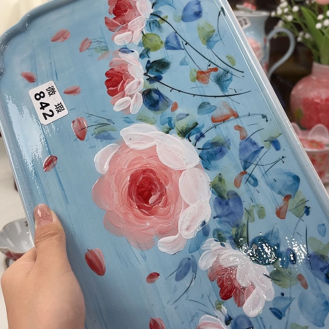 飏***意景德镇手绘高温釉下彩陶瓷茶具