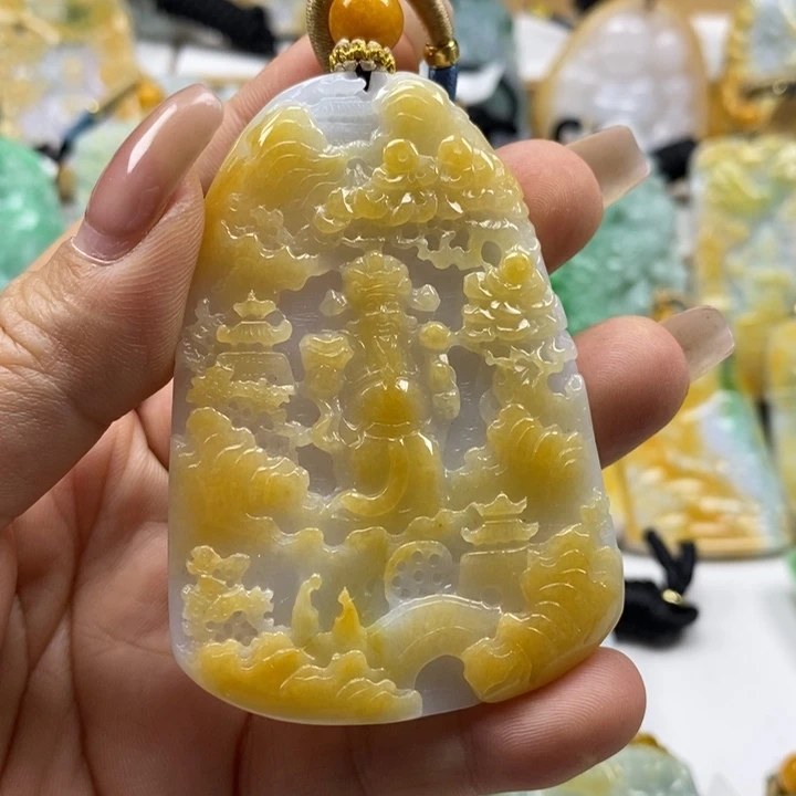 翡翠未镶嵌颈饰天然a货翡翠