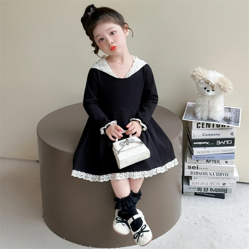 女童春秋季连衣裙2025新款女宝宝秋款韩系早秋穿搭儿童秋装裙子