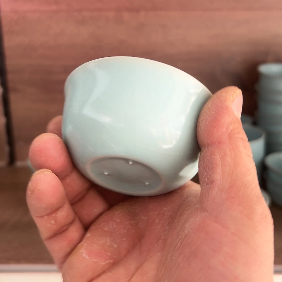 杯仿古月白鸡缸杯一级