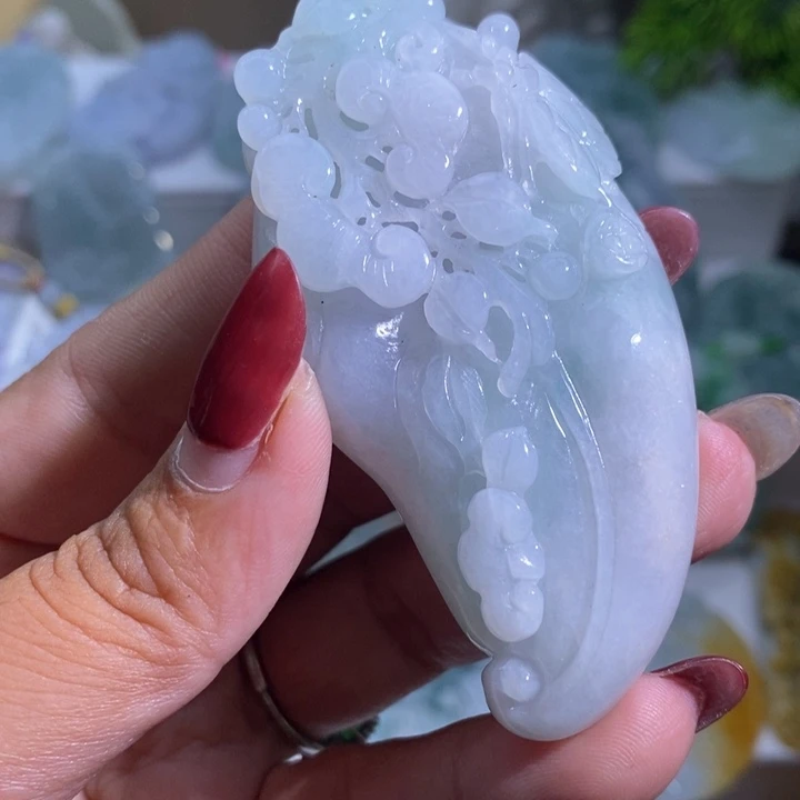 【闪购商品】翡翠挂件未镶嵌叶子