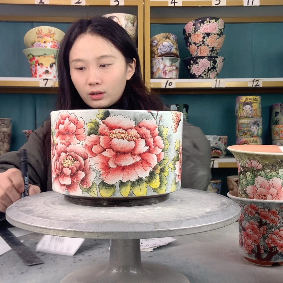 罐景德镇手工瑕疵962