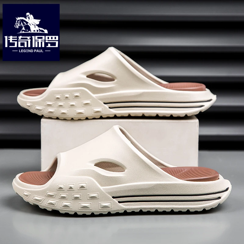 传奇保罗正版拖鞋男士防滑防臭外穿夏2025新款户外踩屎感沙滩凉鞋