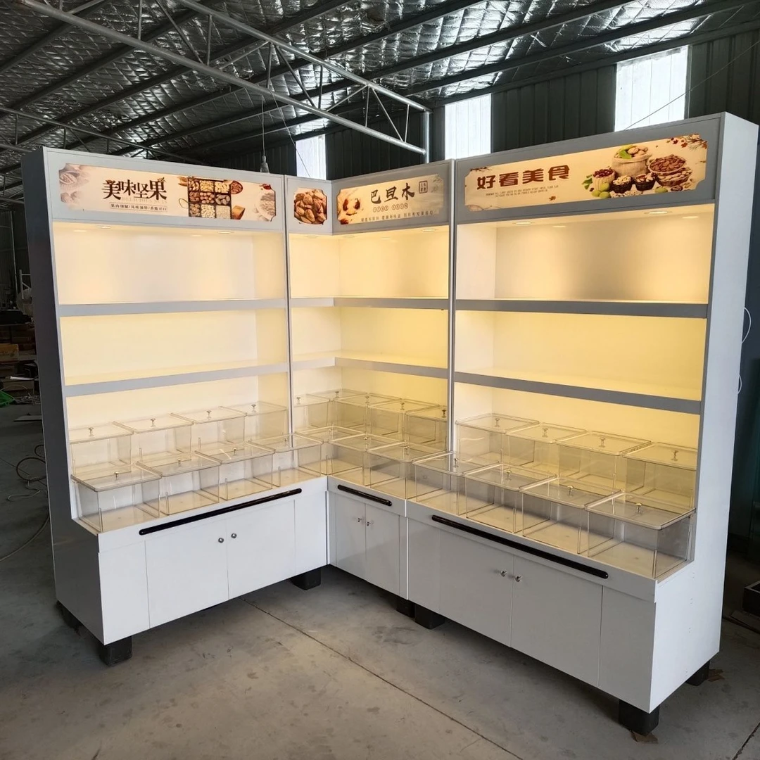 定做超市干果柜五谷杂粮展示柜散装零食木质多功能货架订制