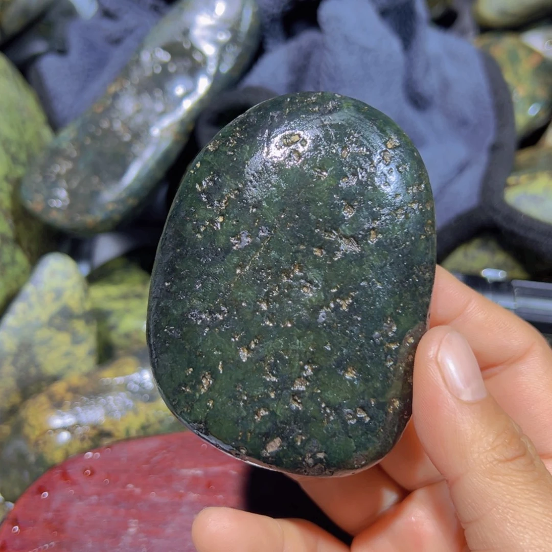 合金蛇纹石玉西藏藏玉药王石文**桃