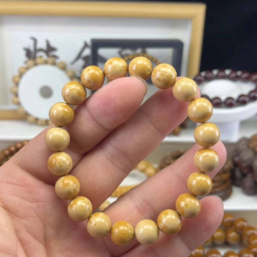 手串紫金鼠紫金鼠奶白色光珠手串