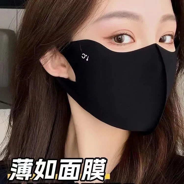 冰丝防晒口罩女防紫外线夏季骑行薄款无痕透气高颜值防晒面罩