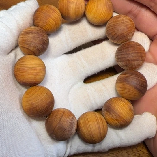 柏木（崖柏）全陈化老料2.0毛珠串