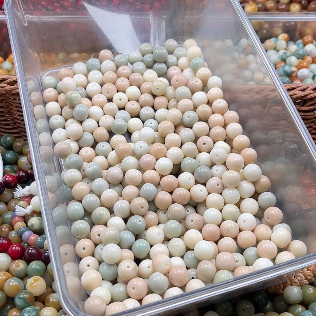 白玉菩提吊坠A/13mm/20颗